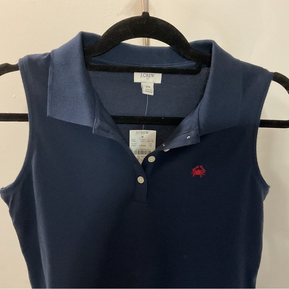 J.Crew Navy Polo Sleeveless Polo Size XS - Picture 6 of 7